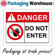 SIGN Danger Do Not Enter Stop Restricted Building Site Unauthorised Area WS406F