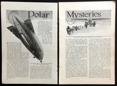 Italia Airship Dirigible ''Polar Mysteries'' tragic expeditions 1928 pictorial