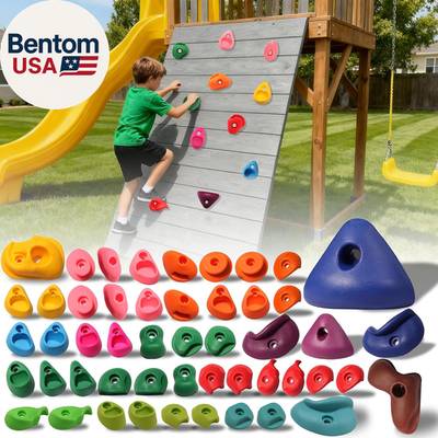 #ad 50 PCS Rock Climbing Holds for KidsRock Climbing Wall Grips Climbing Rocks Wall $93.00