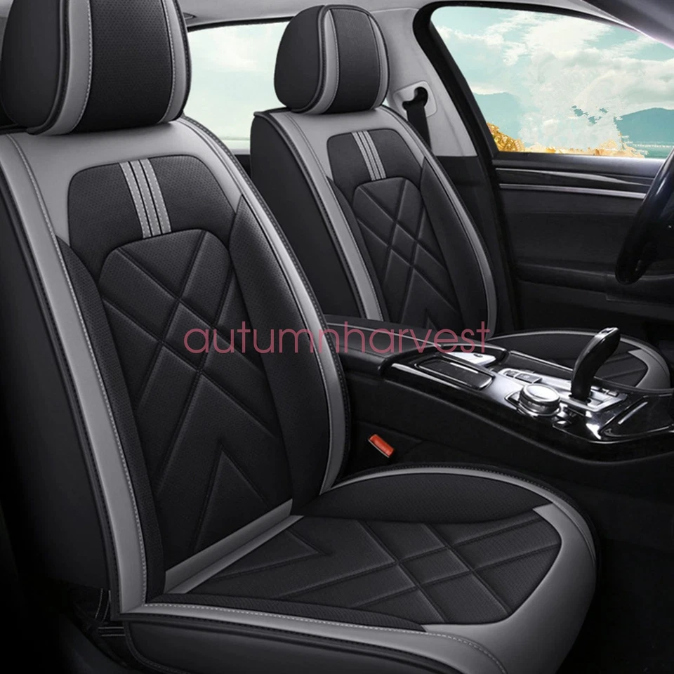 Fundas delanteras y traseras de 5 asientos de cuero sintético para Chevrolet Equinox Malibu Camaro Foto 2 de 4