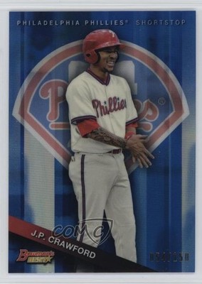 2015 Bowman's Best Top Prospects Blue Refractor /150 JP Crawford #TP-42 1t0h
