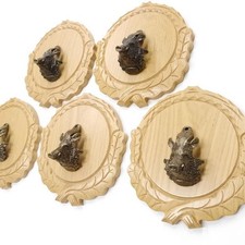 5 X Keilerschilder Intagliato Rovere Chiaro Af 16 CM Cinghiale Testa