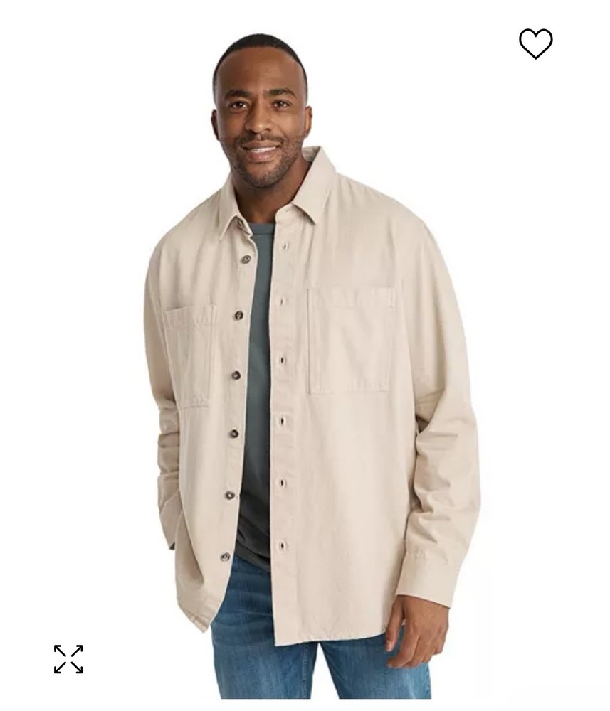 Men's Kendrick Twill Overshirt Casual Lightweight Jacket