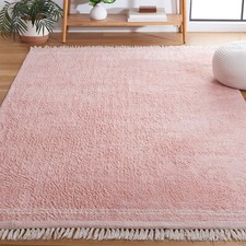 Washable Rug Easy Care Collection - 3' x 5', Pink & Ivory, Handmade Cotton, E...