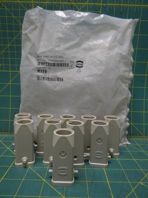 (Qty: 10) Harting 19200030420 HAN 3A-GG-M20 Heavy Duty Power Connectors Grey