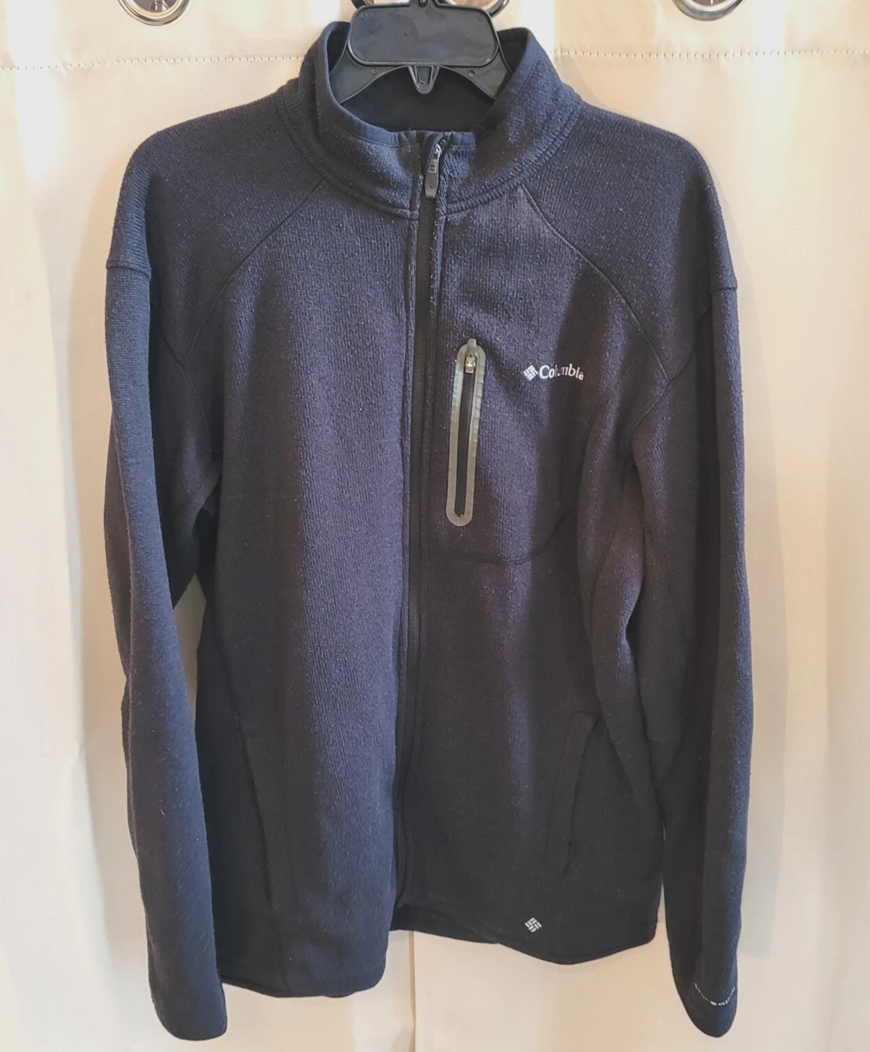 Columbia Mens Jacket Large Black Altitude Aspect Full Zip Fleece Outdoors 17142x