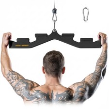 Lat Pulldown Bar 6 Ergonomic Handles Neutral Grip Cable Attachment Home Gym