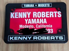 Vintage Kenny Roberts Yamaha Modesto CA License Plate Frame & Insert RZ 350