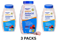Equate Ultra-Strength Antacid Tablets, 1000 mg, Assorted Berries, 160 CT x 3 PK