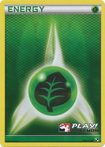 Grass Energy - 105/114 - Crosshatch Holo Play! Pokemon Promo NM, English Pokemon