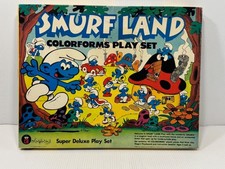 1981 Vintage Smurf Land Colorforms Super Deluxe Play Set Colorforms Brand