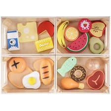Food Groups - Wooden Play Sets, Pretend Kitchen Toys, child-size