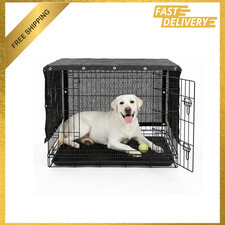 Dog Kennel Shade Cover 6x3 Feet Black Mesh Tarp UV Block Grommets for Dog Pen