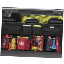 Car Trunk Organizer, LARGE CAPACITY Car Storage Bag with 8 L-35.5x18.2in Black