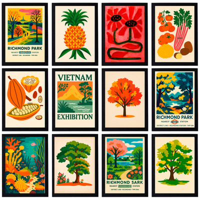 Natur Poster A3 A4 A5 Landschaft Wandbild Kunstdruck für Heimdekoration