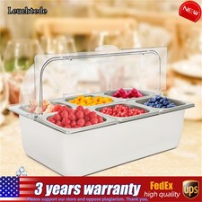 Ice Food Serving Display Tray Buffet Cold Serving Cooler Platter 6 Components