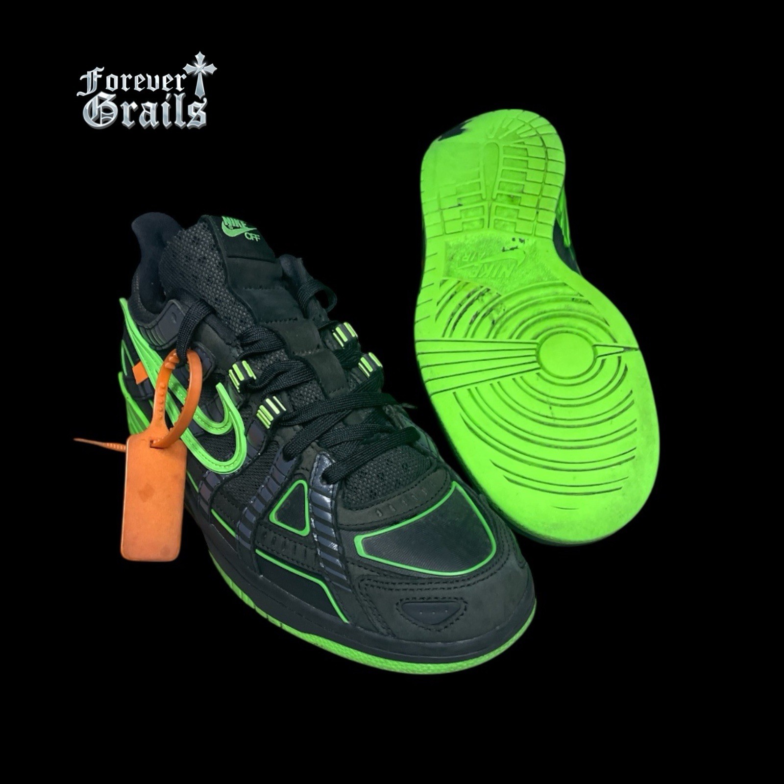 OFF WHITE X NIKE Taglia 8 5 Nike Air Rubber Dunk x Off White Low Green Strike