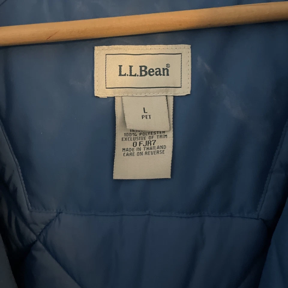 Chaqueta LL Bean Mujer Grande Pequeña Azul Thinsulate Capucha Larga Parka Foto 2 de 4
