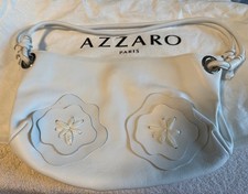 NEW AZZARO-PARIS WOMENS EGELGANT WHITE HAND BAG/PURSE WITH DOUBLE STRAP-WITH BAG