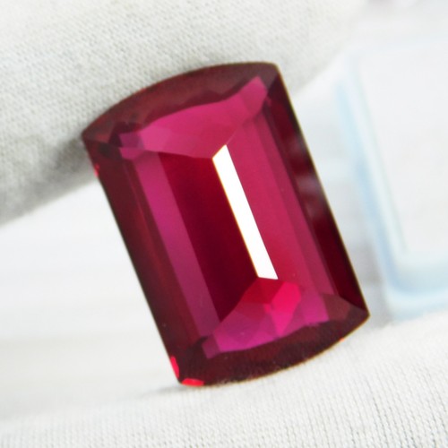 Certifiée BANG DE PIGEON ROUGE rubis 37,40 ct baguette naturelle non traitée exclusive - Photo 8/8