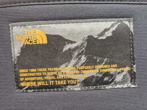 The North Face Recon Hiking Backpack Grey Maroon Travel School Bag - Picture 11 of 15