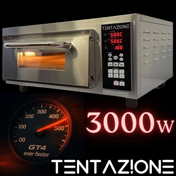 Forno per pizza elettrico Tentazione MAX GT4 Digitale 3000w 500c con BISCOTTO