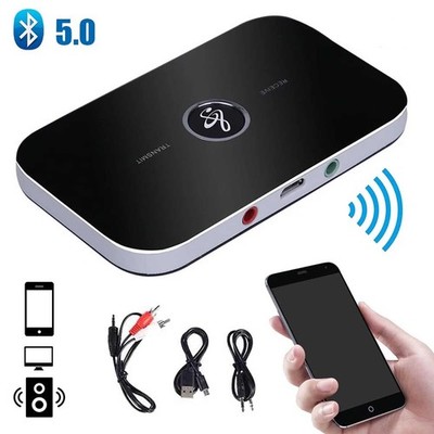 USB Wireless Bluetooth 5.0 Transmitter Receiver 2in1 Audio Adapter 3.5mm Aux TV