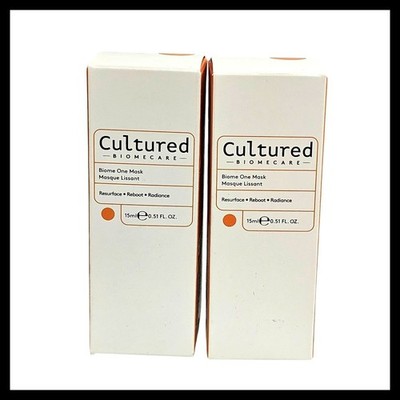 2 x Cultured Biomecare Biome One Mask Resurface Reboot Radiance 0.51 fl.oz.