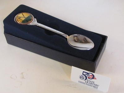 18th HOLE GOLF Logo On a 50 State Quarter Spoon with WEST VIRGINIA on Stem
