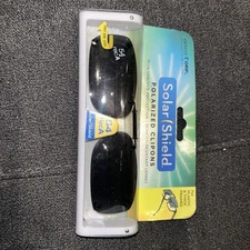 Solar Shield Polarized Clipons Sunglasses with Gray Lenses (54/A)