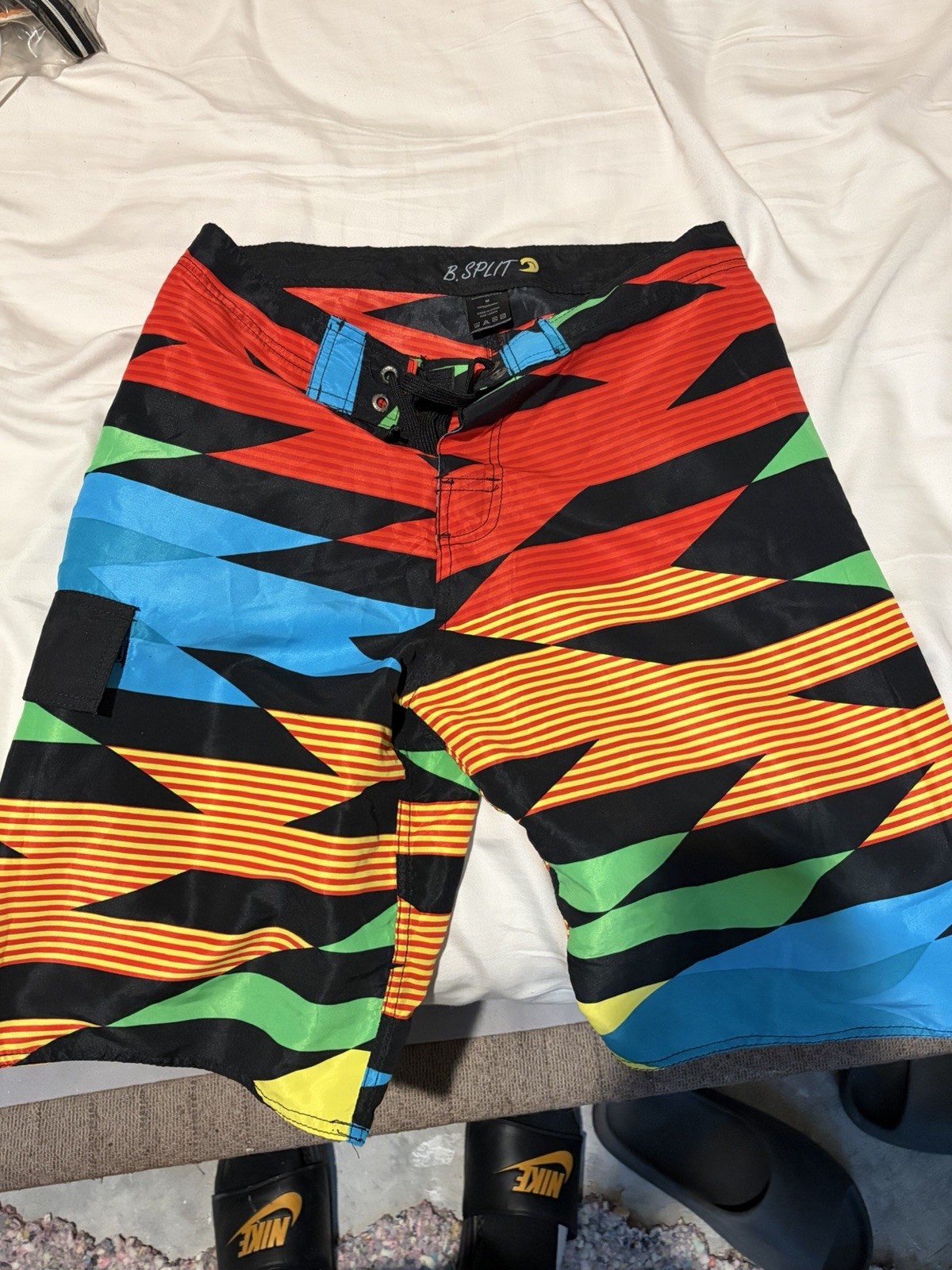 Split Men's Multicolor Geometric Board Shorts Siz… - image 1