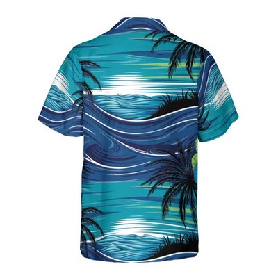 Sunset Beach Scene Hawaiian Shirt Men Women Vacation Casual Summer Aloha