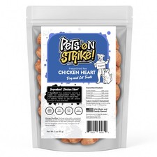 Freeze-Dried Chicken Hearts for Dogs Cats - High Protein, Grain-Free Treats