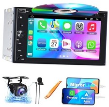 Double Din Car Stereo with Carplay Android 7 Inch wire carplay with CD/DVD