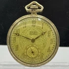Vintage Gruen Guild Semi Thin Pocket Watch 15J Swiss Engraved Running 34349