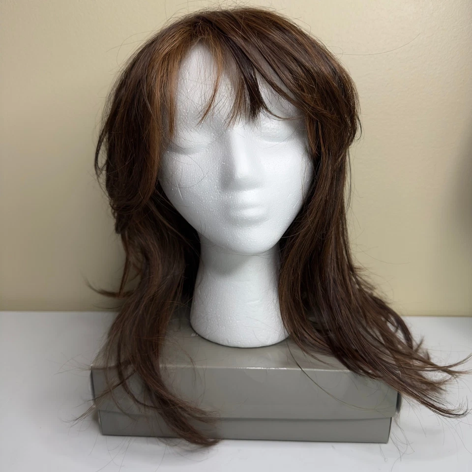 Raquel Welch 假发 Elite RL6/30 平均分层棕色赤褐色混合合成头发 — 第 2/4 张图片