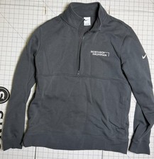 Nike Sweatshirt Men' Large Black Fleece Half Zip Pullover Northrop Grumman RARE