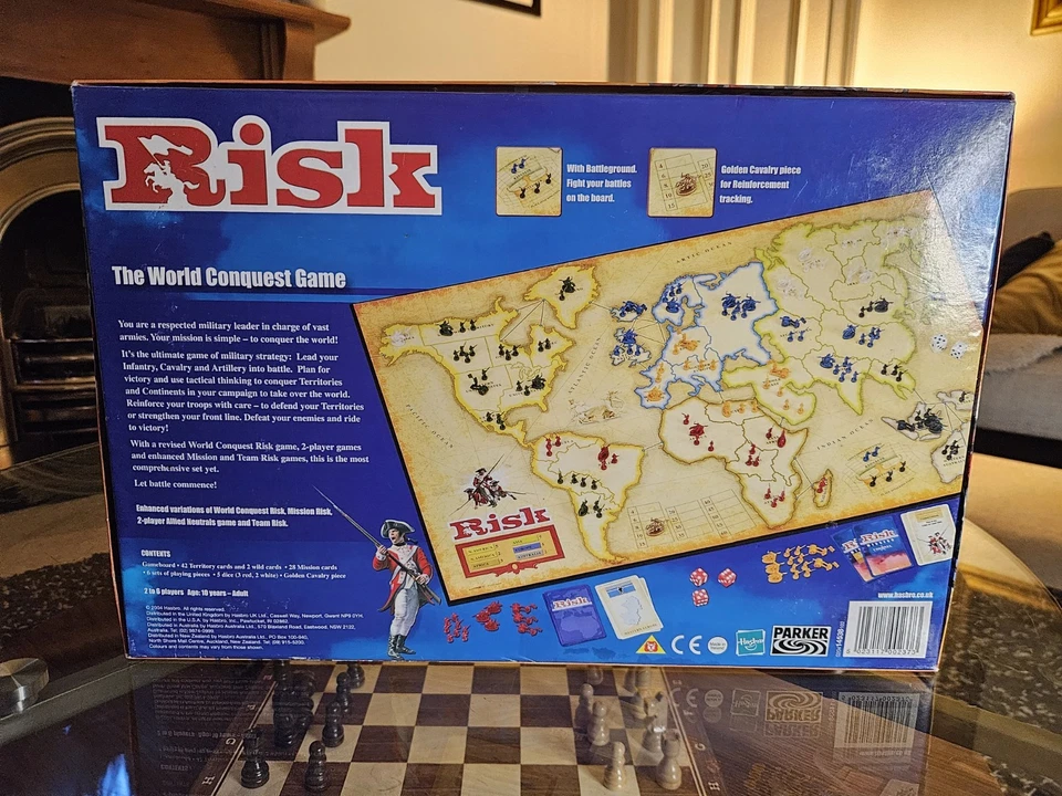 Risk-2004 Parker Brothers Edition Complete W/Golden Cavalry & Battleground Board - Image 4 of 4