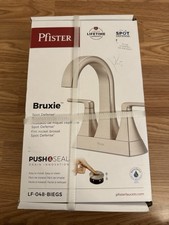 Pfister Bruxie 4 in. Centerset 2-Handle High Arc Bathroom Brushed Nickel NIB