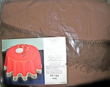 NUOVA TOVAGLIA MARRONE 68x90 OVALE USA VENDITA poli/cotone FRINGE SOTTO COSTO $24,95