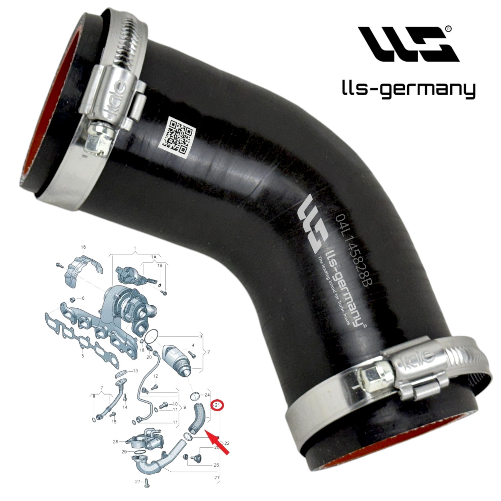 Pressure Hose For Audi A6 C7 Avant (4G5, 4GD) 2.0TDI / Quattro 04L145828B