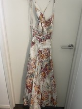 ZIMMERMAN PATTIE ASYMMETRIC OPEN BACK DRESS WHITE SIZE 1