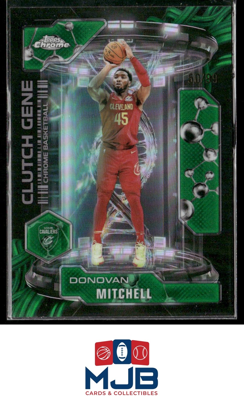 2025-26 Topps Chrome Donovan Mitchell Clutch Gene Green Refractor #/99 #CG-10