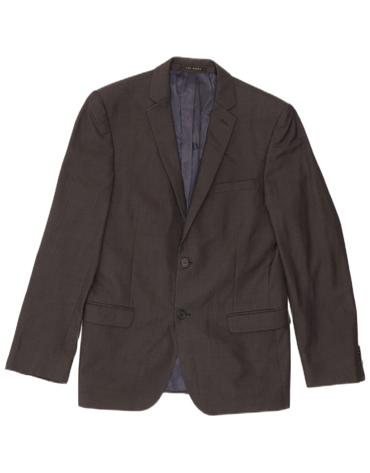 Ted Baker Mens 2 Button Blazer Jacket UK 38 Medium Grey Wool AT25