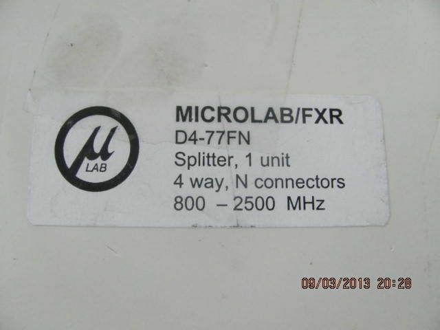 Microlab / FXR D4-57FN Coaxial Power Splitter - 800-2500 MHz, 200W