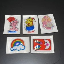 Puffy Stickers Lot Of 5 Vintage Stickers - Rainbow Moon Barbie Moodie 1980s