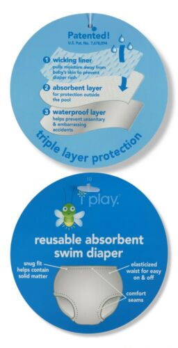 i play by green sprouts Boys Trunks with Built in Reusable Swim Diaper 12 months - Picture 3 of 12