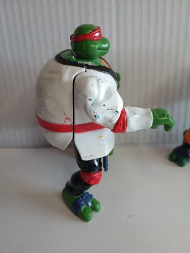 Vintage 1993 TMNT Night Ninja Raphael & Michaelangelo Auto Mutations - Bild 5 von 10