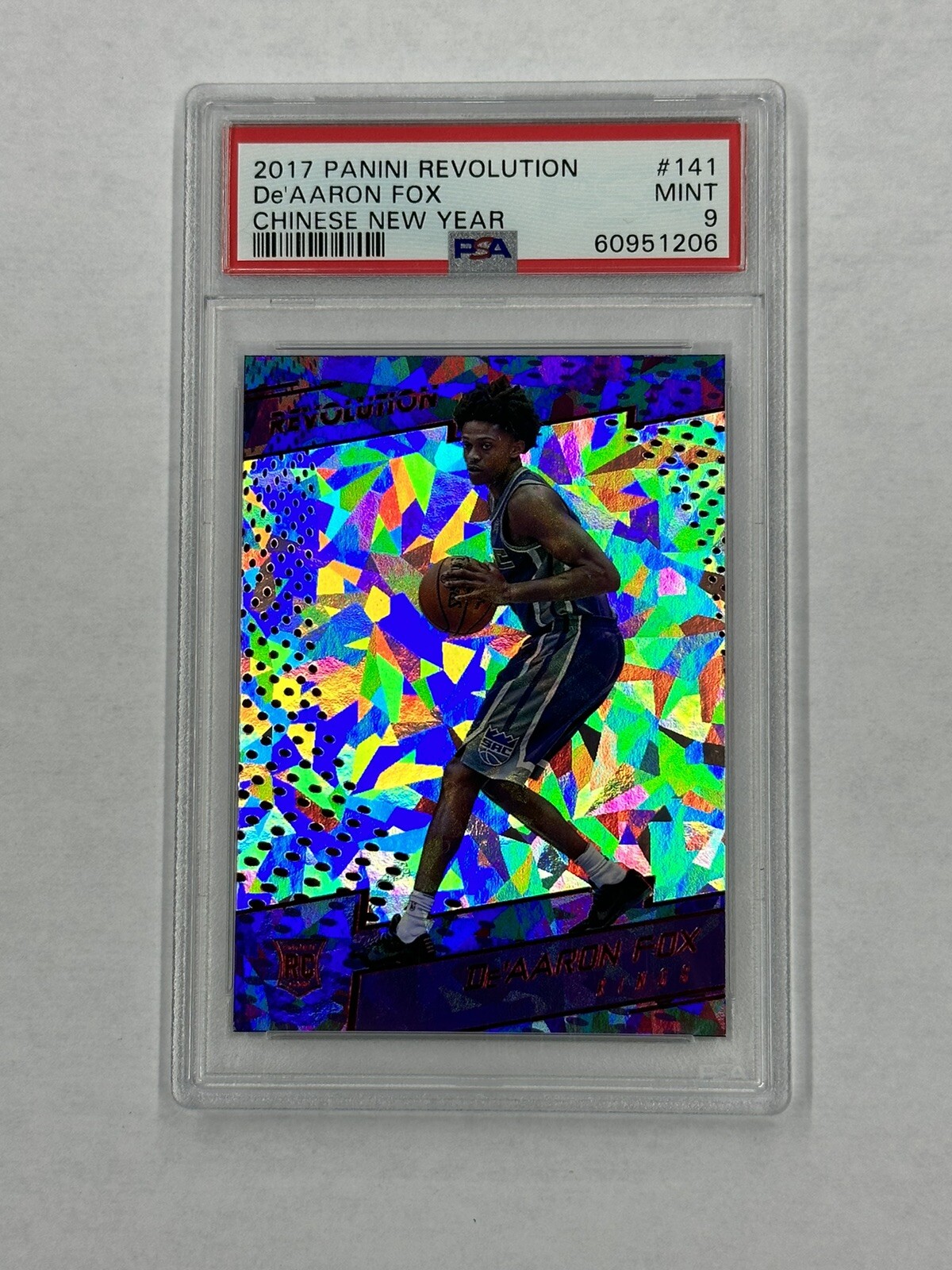 2017 Panini Revolution #141 De'AARON FOX ROOKIE Chinese New Year~~PSA MINT 9!!