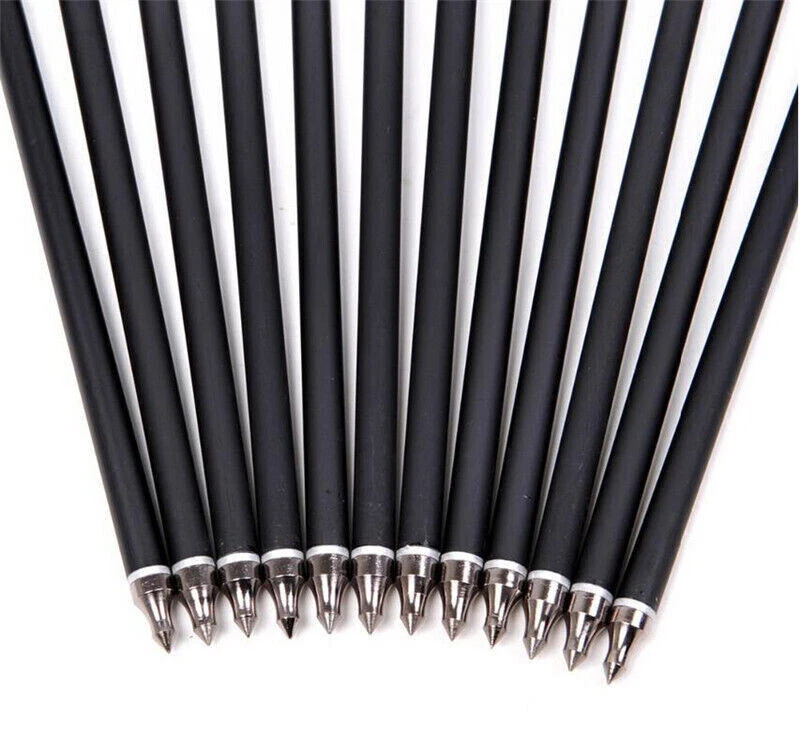 SALE 12Pcs 20" Crossbow Bolts Carbon Arrow Archery Half Moon Nock Hunting Season - Image 3 of 4